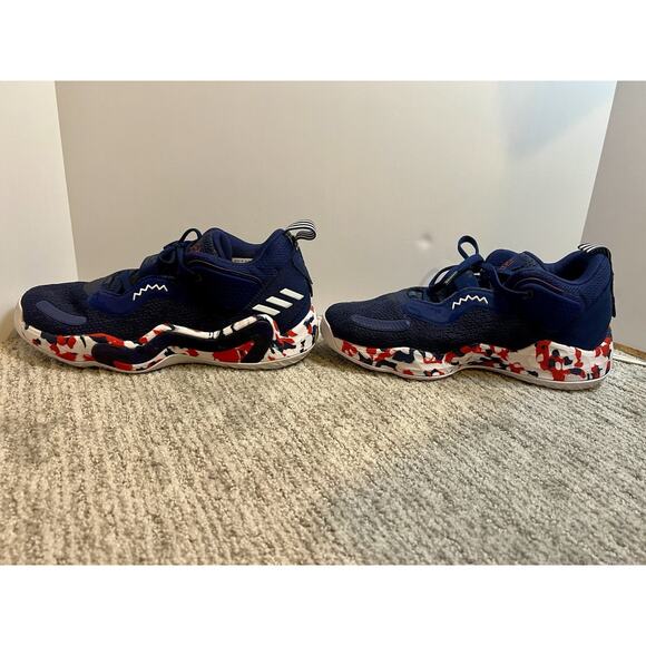 ADIDAS D.O.N. ISSUE #3 GCA LOW TRAINER BASKETBALLS MEN SHOES NAVY/RED SIZE 9 - Picture 3 of 7